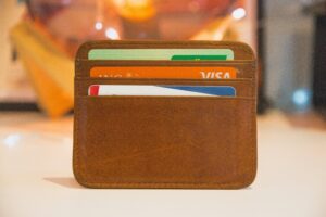 Credit cards in a wallet representing consumer debt and credit-card interest rates
