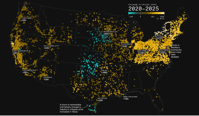 Data Center Electricity Graph Map